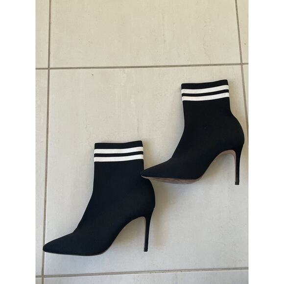 Schutz Boots Women Gisela Sock Booties Pull On Colorblock FLAWS - Picture 3 of 12